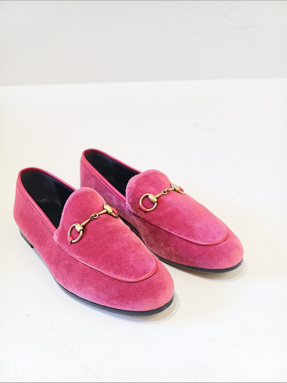 Gucci Velvet Horsebit Loafers